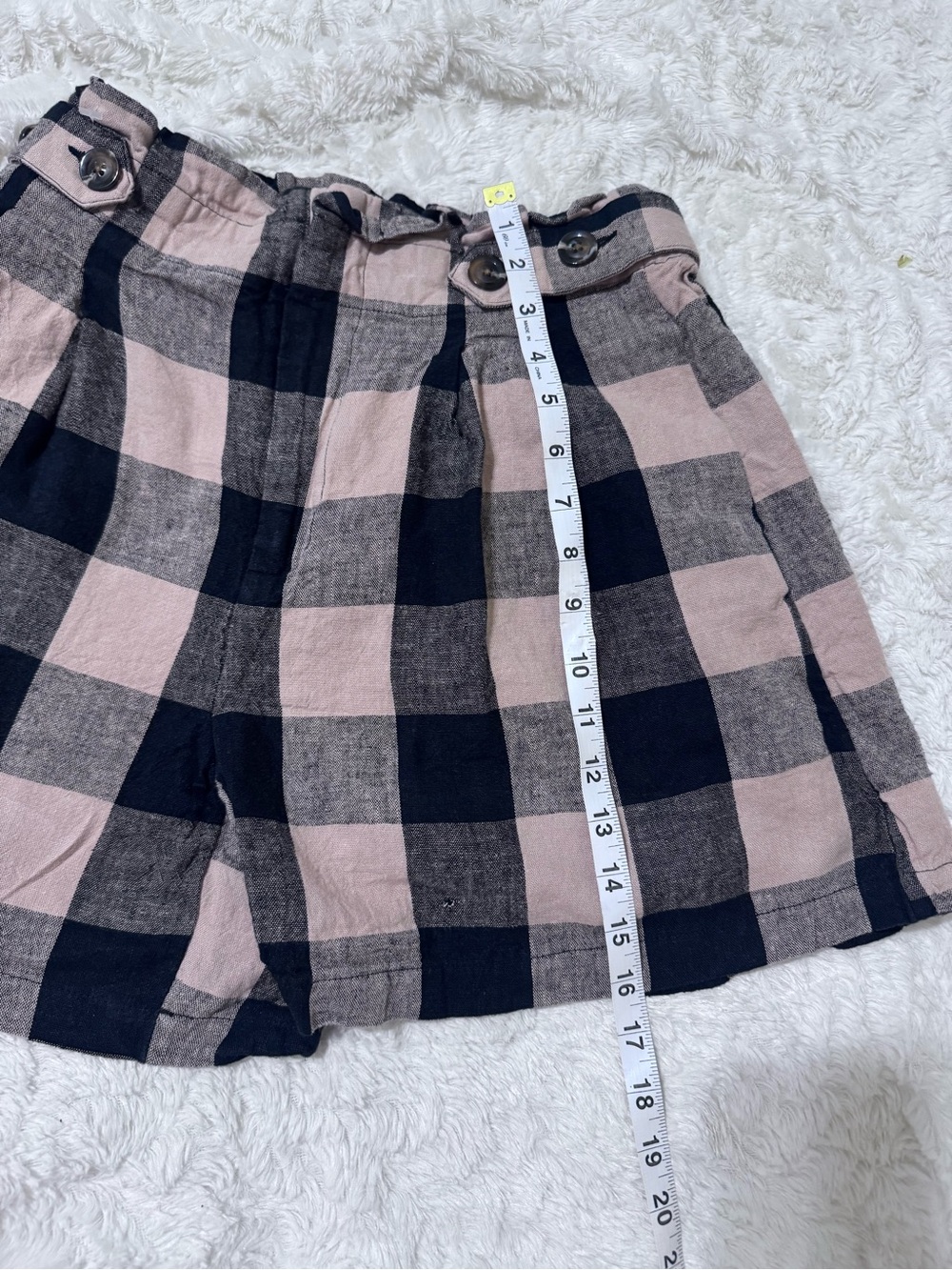 Who What Wear Black & Tan Checked High-Waist Shorts - Picture 4 of 8